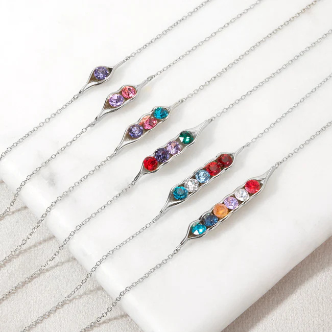 0FF057CD-3A93-2D8E-2D42-F0CA2081CC69.webp For Mother- Peanut Birthstone Custom Bracelet - Image 1